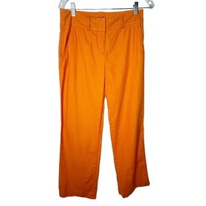 J. Crew Orange Linen Blend Favorite Fit pants 4